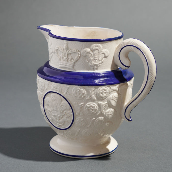 Staffordshire pitcher commemorating the coronation of George IV (1821)