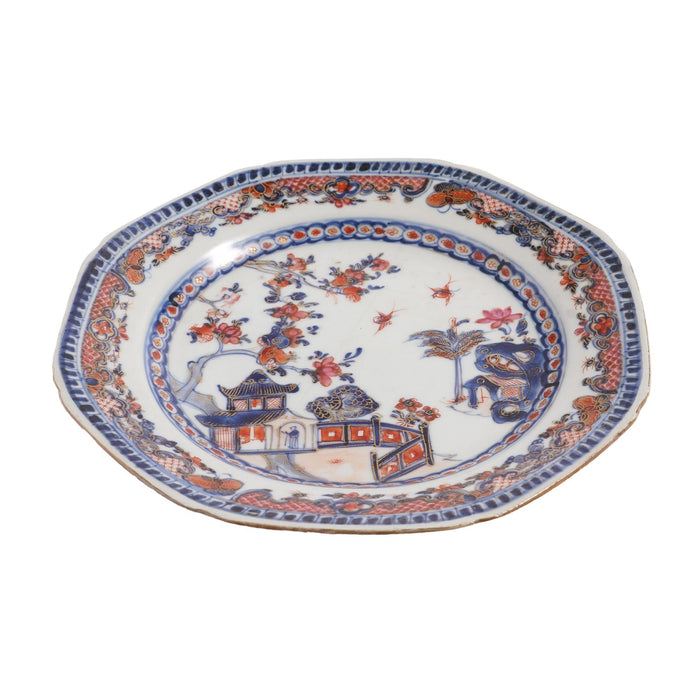 Chinese octagonal Imari export plate (c. 1740-60)
