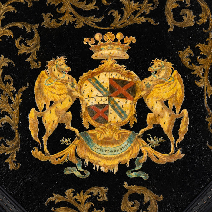 Victorian decoupage armorial hatchment (1800's)