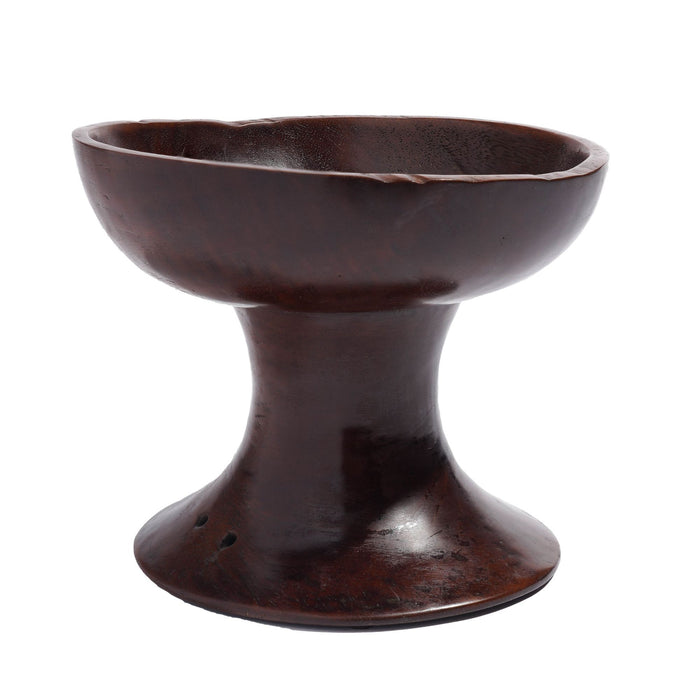 Traditional Balinese turned pedestal hardwood Toraja cup (c. 1900's)