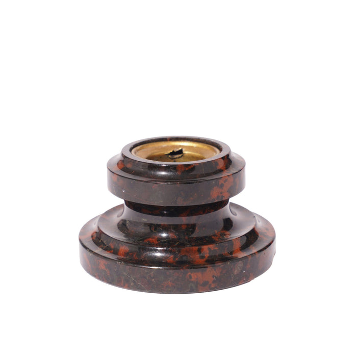 Cornish circular open top serpentine stone inkwell (c. 1800's)