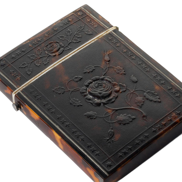 English tortoise shell carte du visite case (1825-1850)