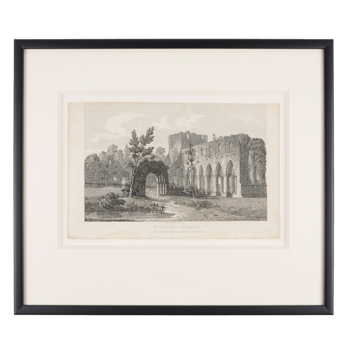 Set of four engravings of English Gothic ecclesiastical buildings by John Coney (1819)