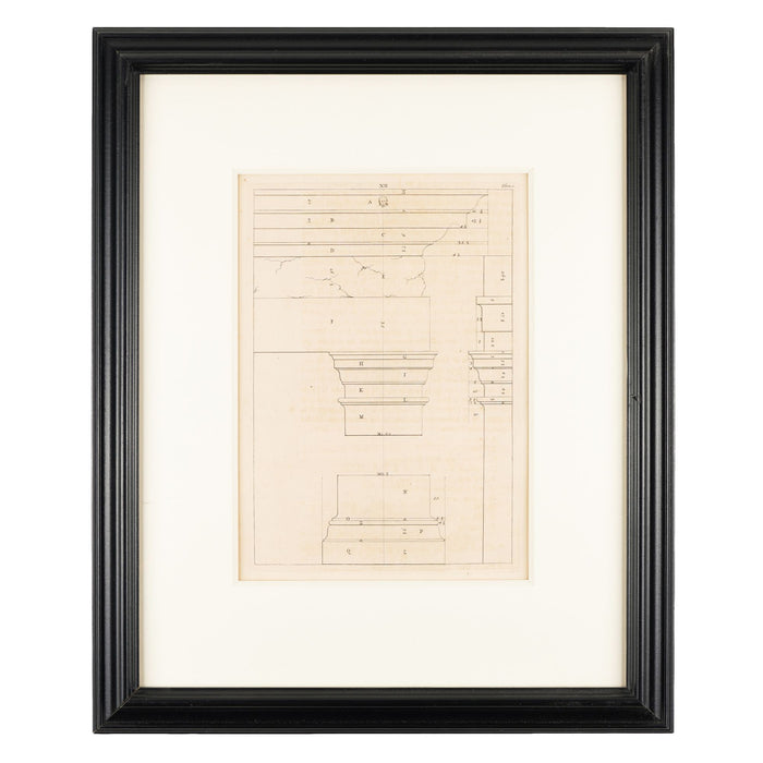 Two pages from "I Quattro libri dell'architettura" by Andre Palladio (c. 1715-20)