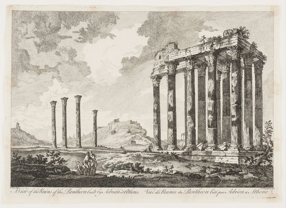 A View of the Ruins of the Pantheon built by Adrian at Athens by Julien-David Le Roy (1758)