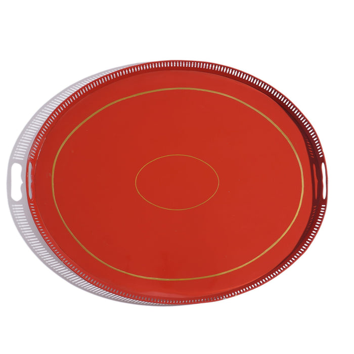English reticulated standing rim tole tray (c. 1780-1800)