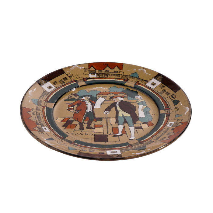 Buffalo Pottery Ye Town Crier plate (1908)