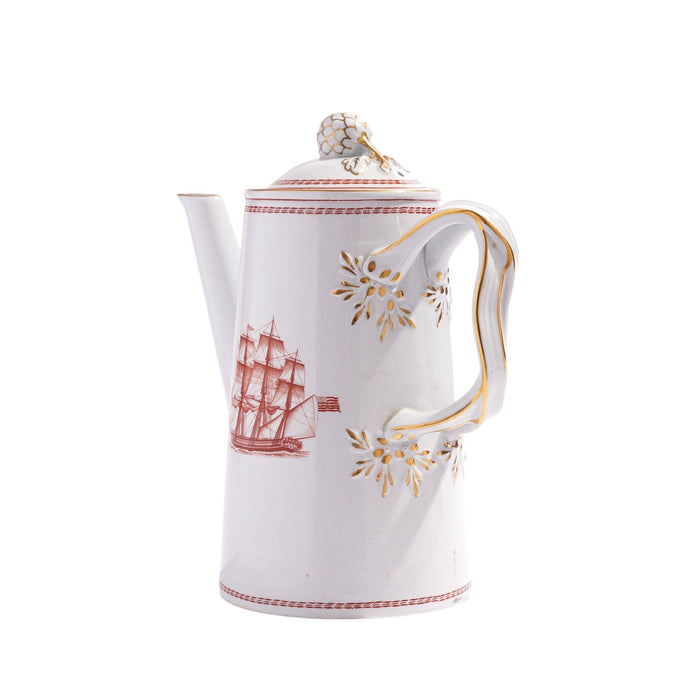 Lowestoft lighthouse coffee/tea pot in the Trade Winds pattern by Copeland Spode (1960-1995)
