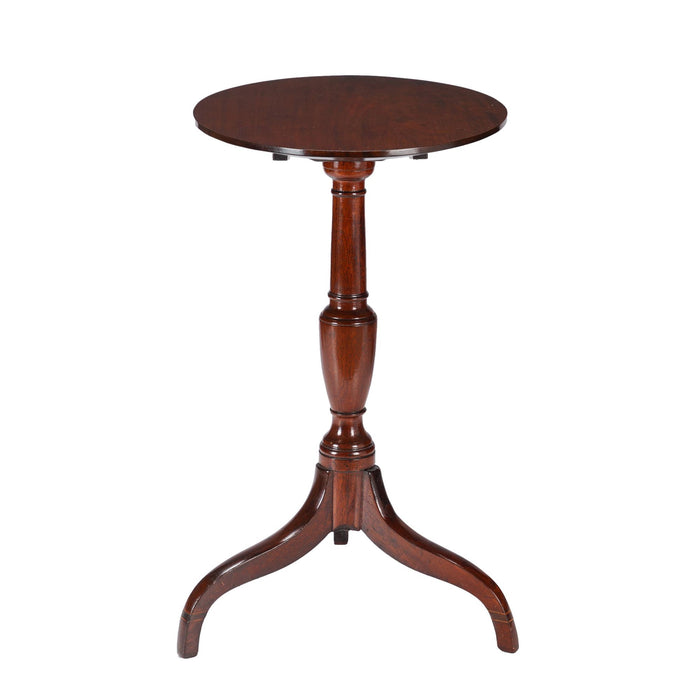 American tilt top spider leg oval candle stand (c. 1790-1810)