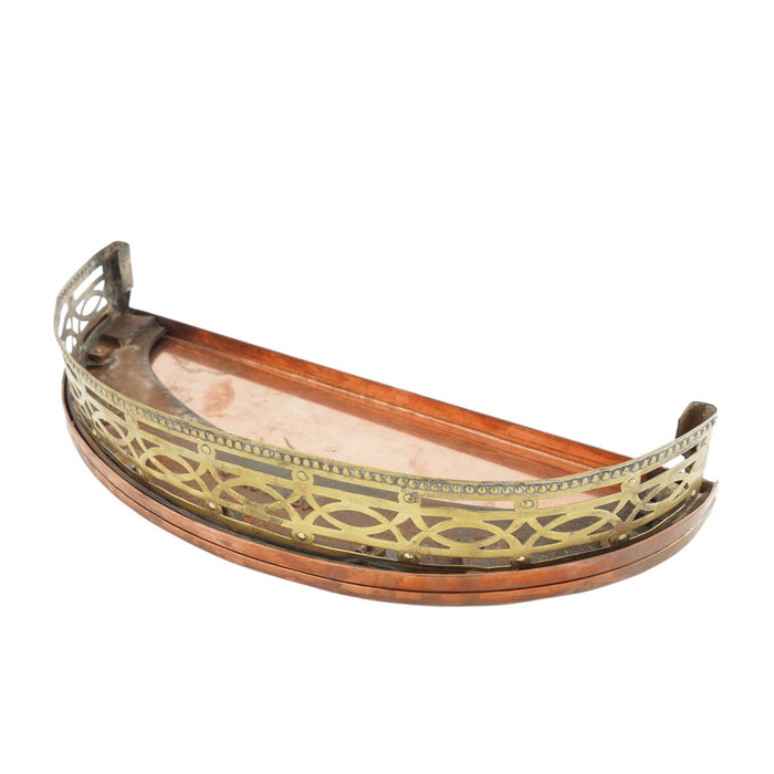 Diminutive English Georgian demilune fire fender (c. 1780)