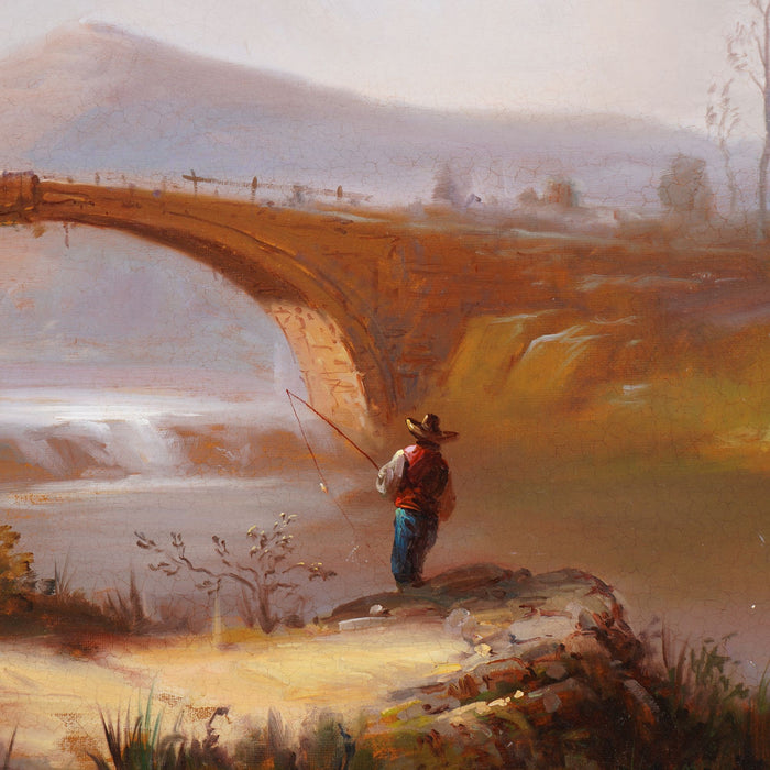 Idyllic summer landscape by A. Puig (c. 1800's)