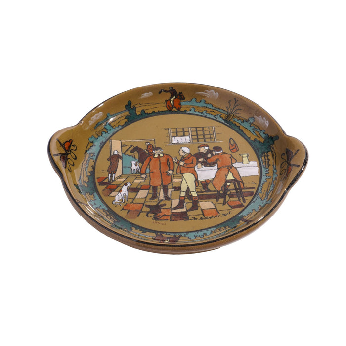 Deldare Ware "Fallowfield Hunt" circular tray by Buffalo Pottery (1908)