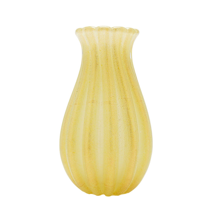 Italian gold infused blown glass vase (c. 1950's)