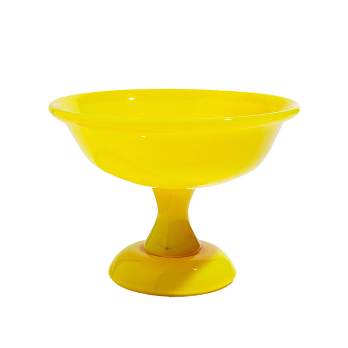 Vintage cadmium yellow opaline compote