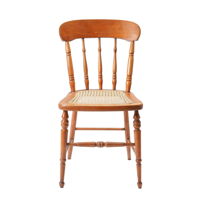 Set of 4 New England cane seat country Sheraton maple fancy chairs (c. 1840-60)