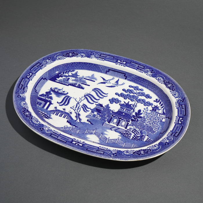 Willow pattern oval platter by Wedgwood (1891-92)