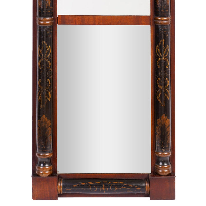 Connecticut Valley stenciled split baluster mirror (c. 1820-30)