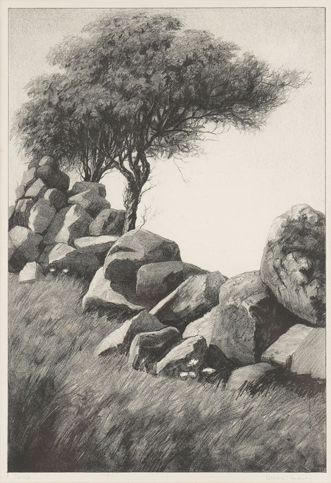 The Postern & The Boulder Wall by Albert Winslow Barker (1930's)