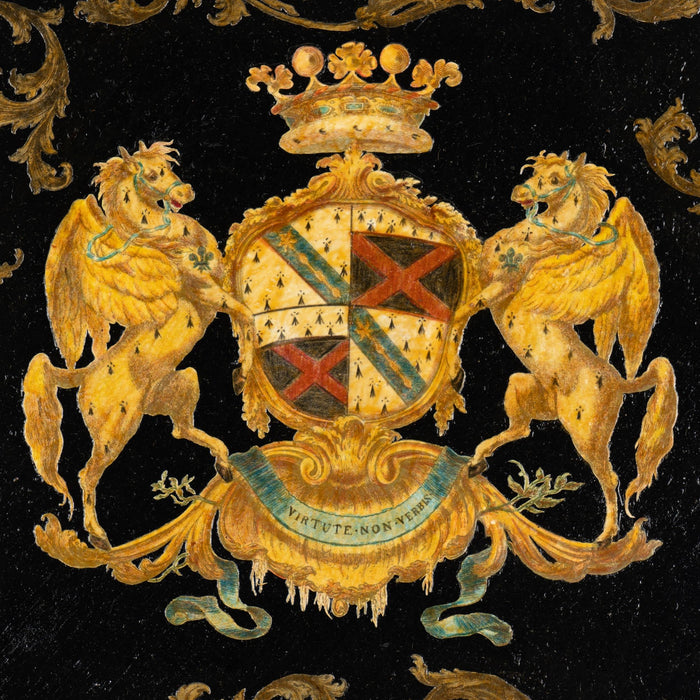 Victorian decoupage armorial hatchment (1800's)