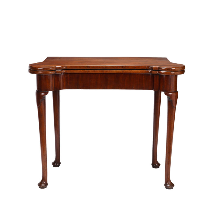 English Queen Anne Concertina Action Flip Top Game Table (c. 1725)
