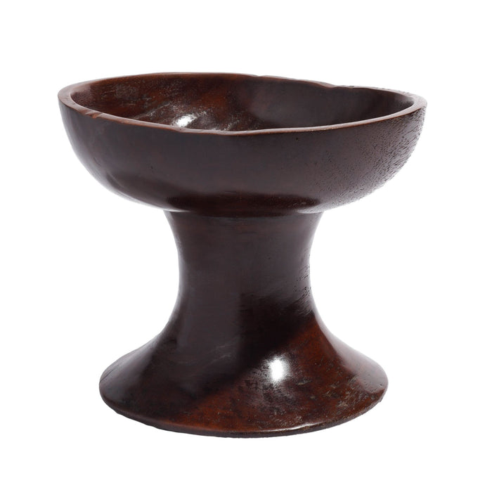 Traditional Balinese turned pedestal hardwood Toraja cup (c. 1900's)