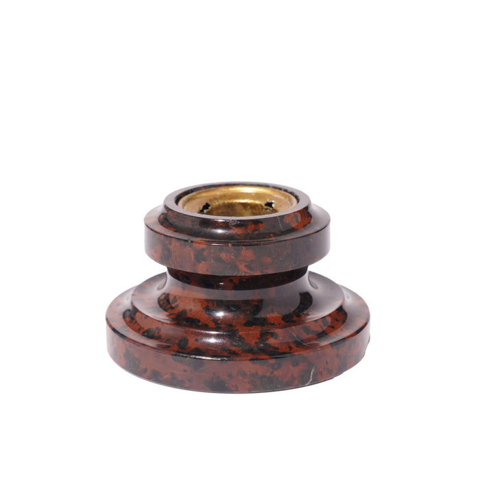 Cornish circular open top serpentine stone inkwell (c. 1800's)