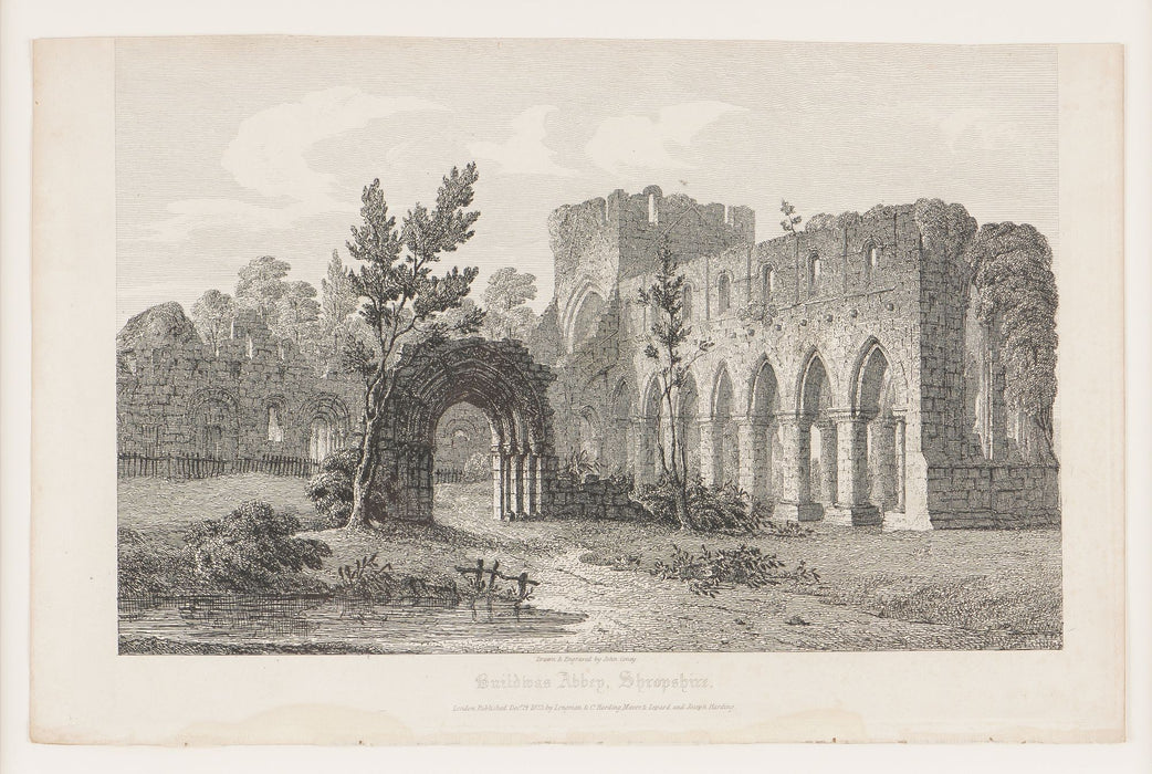 Set of four engravings of English Gothic ecclesiastical buildings by John Coney (1819)
