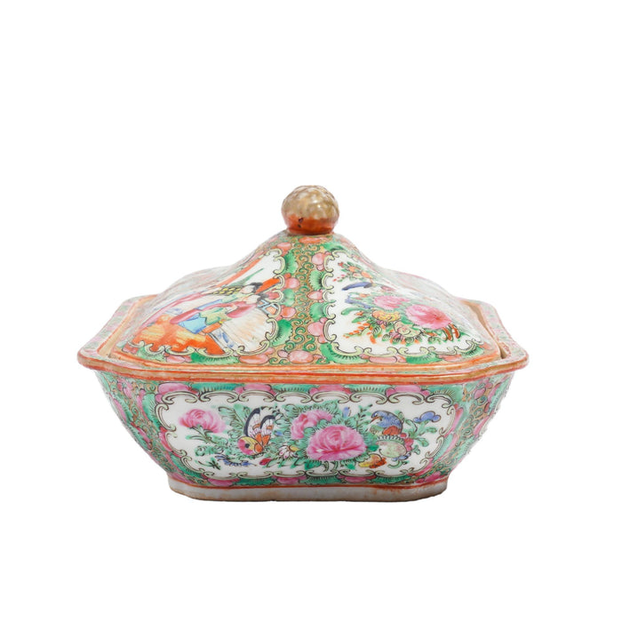 Chinese Famille Rose medallion covered serving dish (c. 1875-1900)