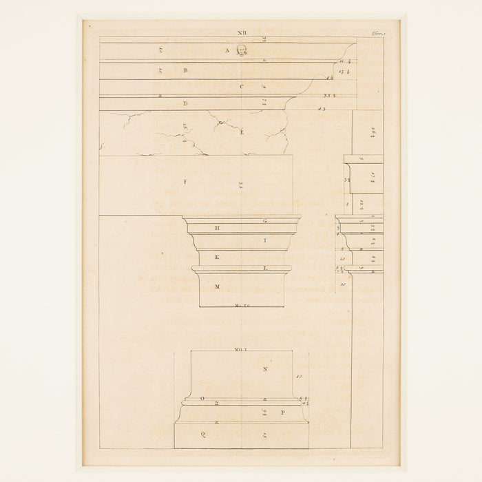 Two pages from "I Quattro libri dell'architettura" by Andre Palladio (c. 1715-20)