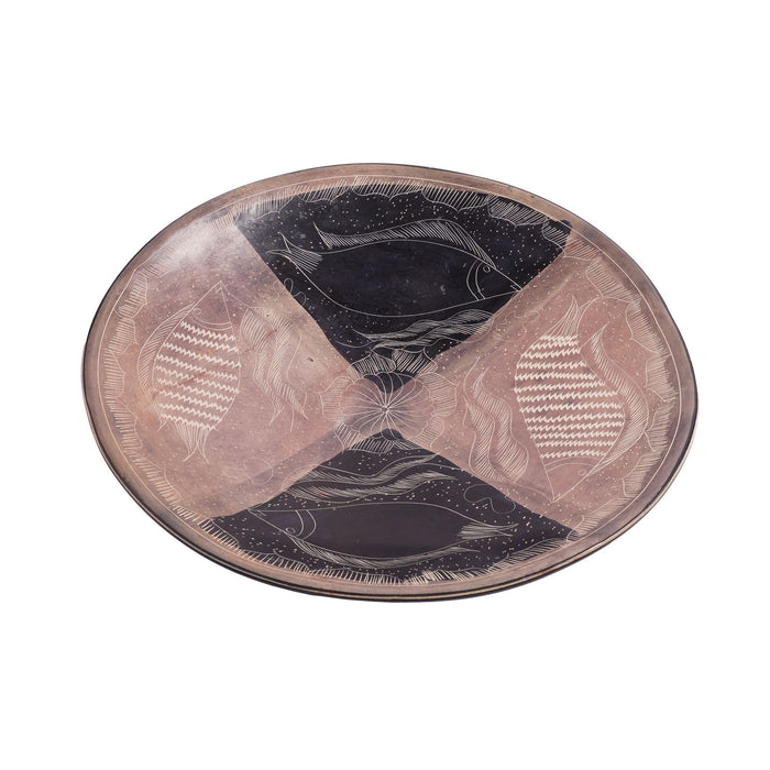 Kenyan soapstone sgraffito platter (c. 1950)