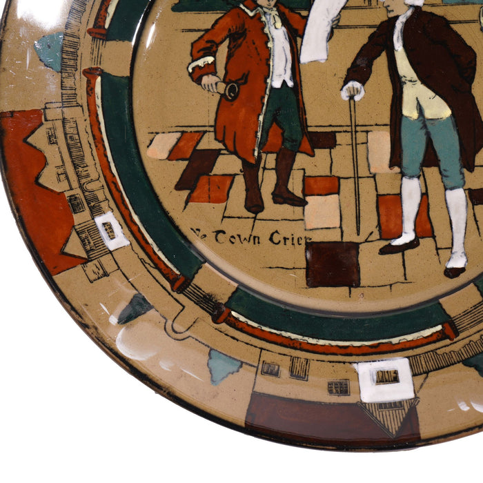 Buffalo Pottery Ye Town Crier plate (1908)