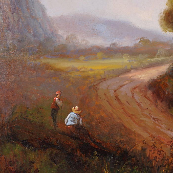 Idyllic summer landscape by A. Puig (c. 1800's)