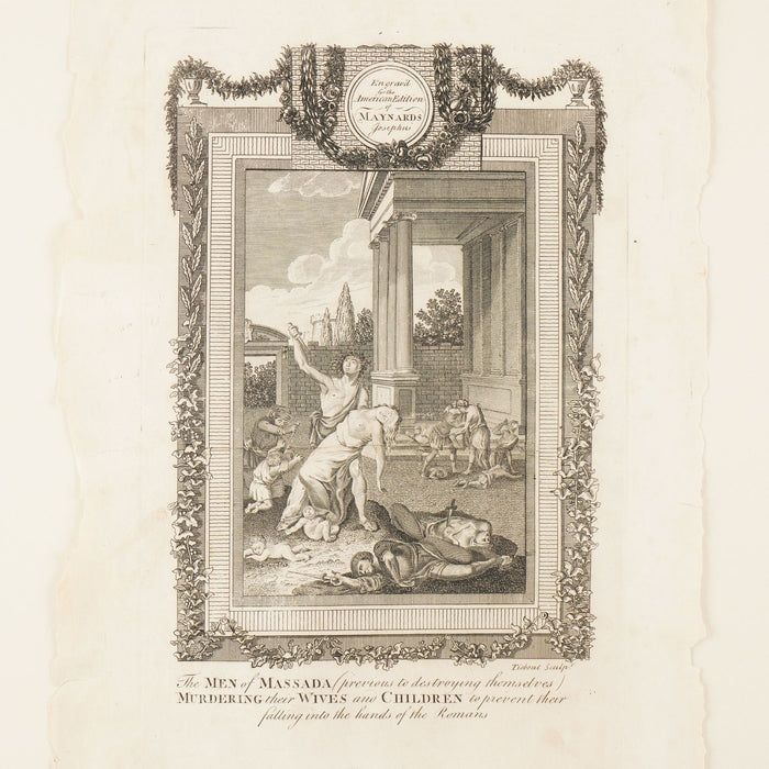 Pair of engravings from the American edition of “The whole genuine and complete works of Flavius Josephus” (1795)
