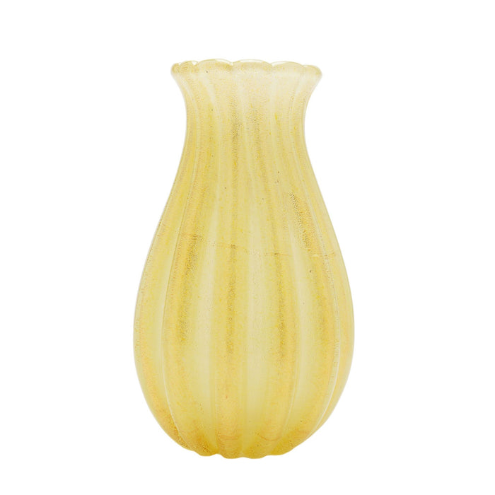 Italian gold infused blown glass vase (c. 1950's)