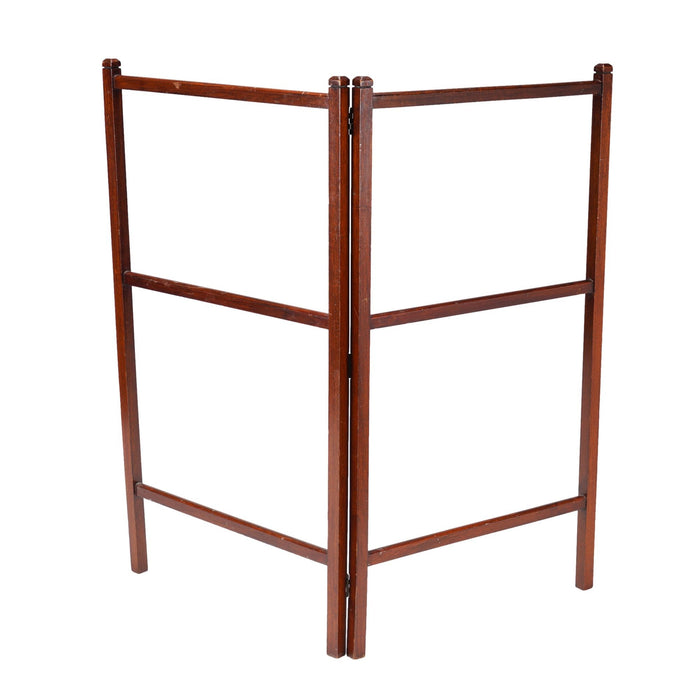 English two part mahogany towel rail, c. 1890-1910