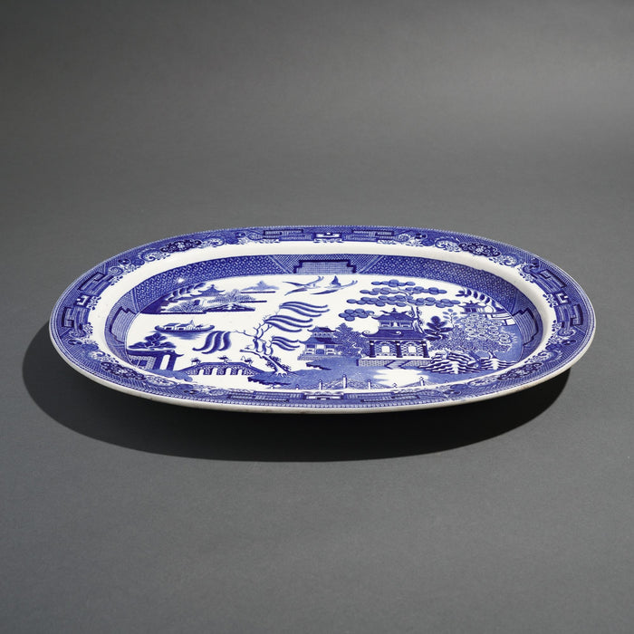 Willow pattern oval platter by Wedgwood (1891-92)