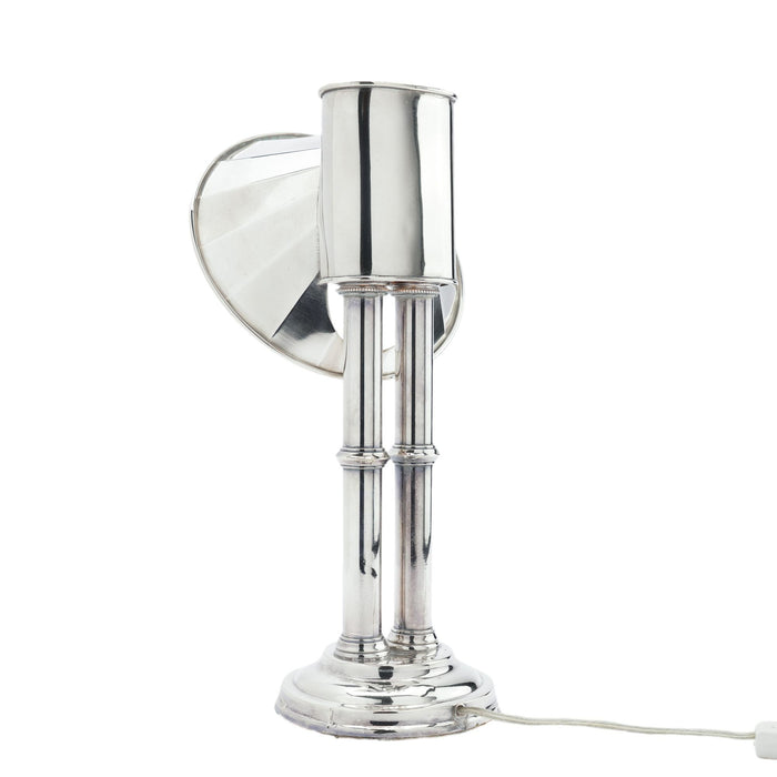 English Sheffield silvered copper and brass pulpit lamp (c. 1835)