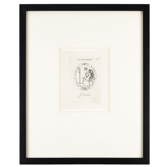 Set of four Roman intaglio engravings by Leonardo Agostini (1685-1793)