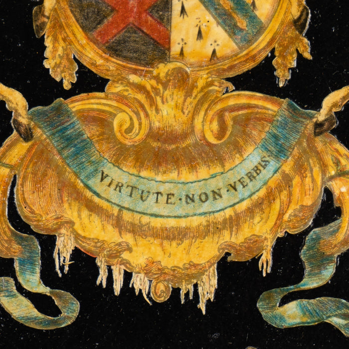 Victorian decoupage armorial hatchment (1800's)