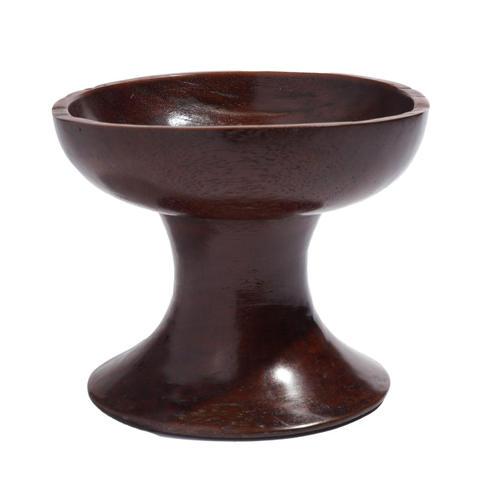 Traditional Balinese turned pedestal hardwood Toraja cup (c. 1900's)