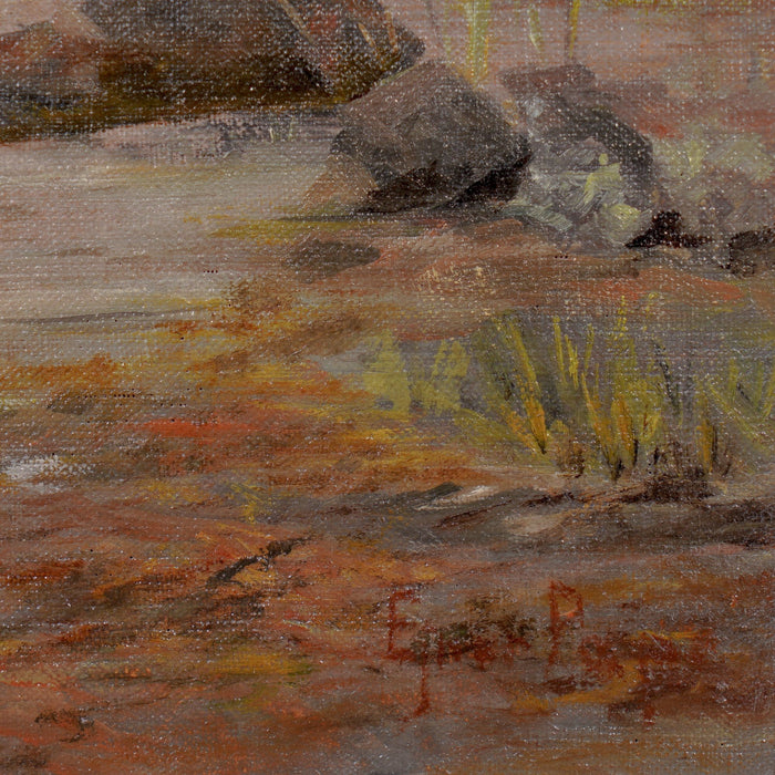 Danish tonalist shoreline seascape (c. 1910)