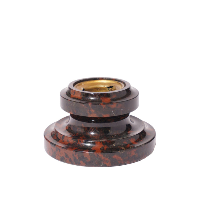 Cornish circular open top serpentine stone inkwell (c. 1800's)