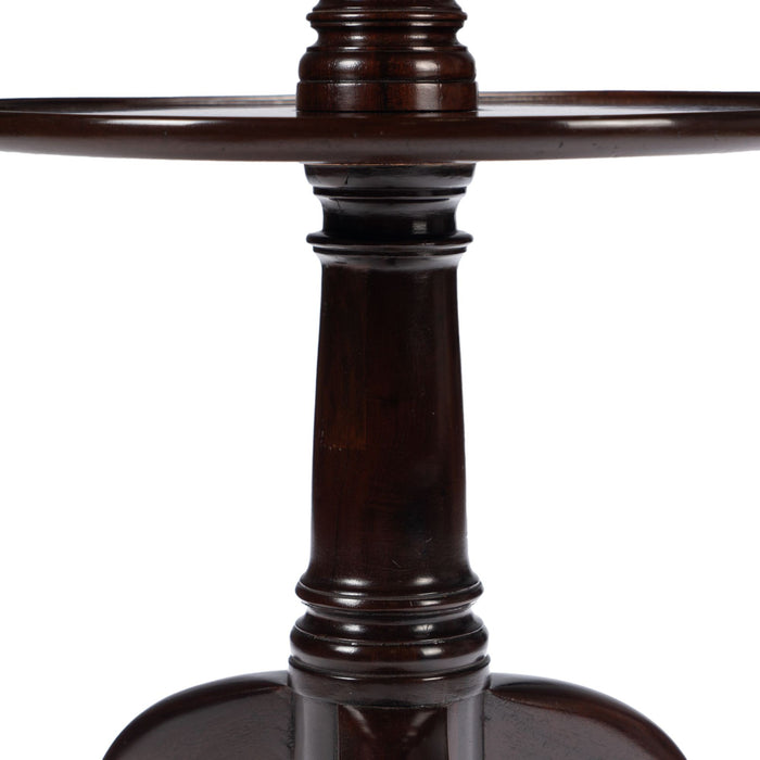 English Georgian two tier circular mahogany dumb waiter (c. 1760)