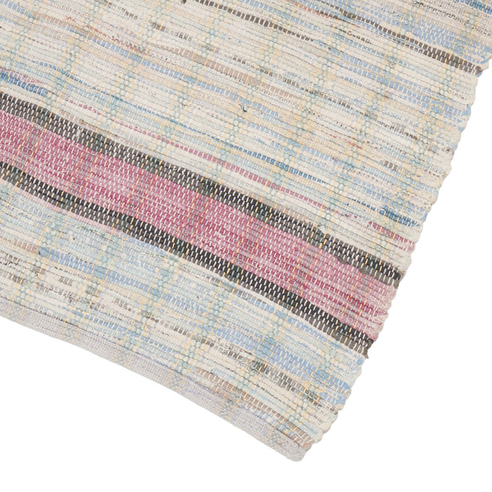 Vintage American woven rag rug runner (c. 1880-1910)