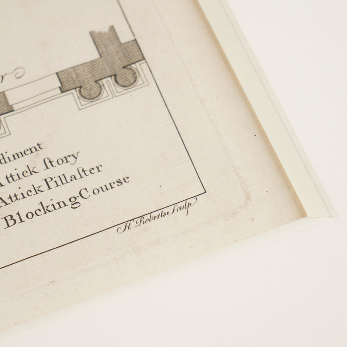 Part of A Building Explaining Some Technical Terms (a page from A Complete Body Of Architecture) by Isaac Ware (1756)