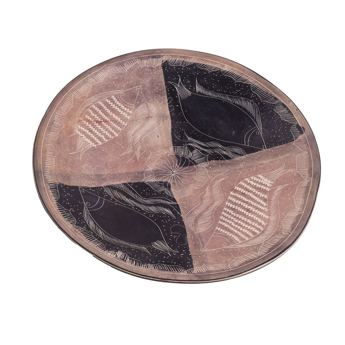 Kenyan soapstone sgraffito platter (c. 1950)