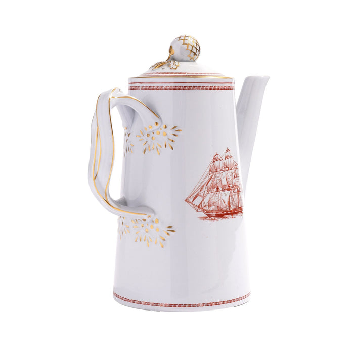 Lowestoft lighthouse coffee/tea pot in the Trade Winds pattern by Copeland Spode (1960-1995)