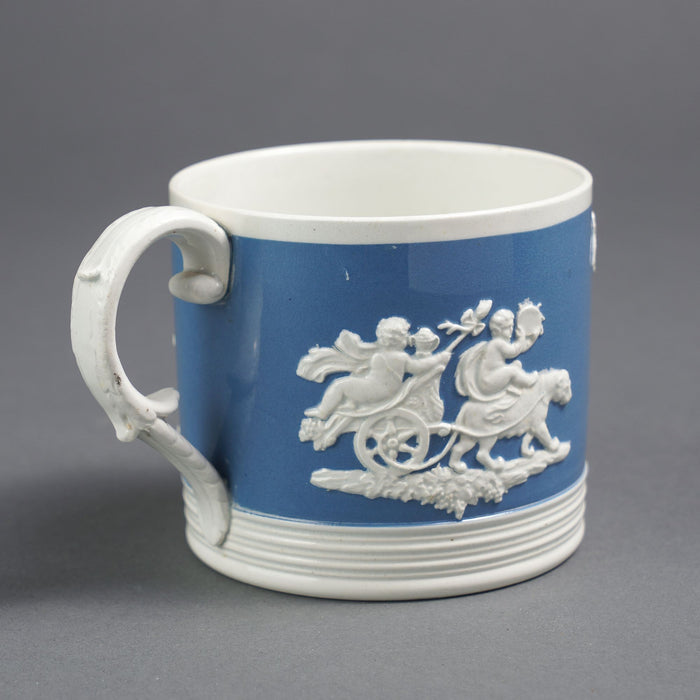 English Staffordshire whiteware mug by Chetham & Woolley (c. 1800-25)