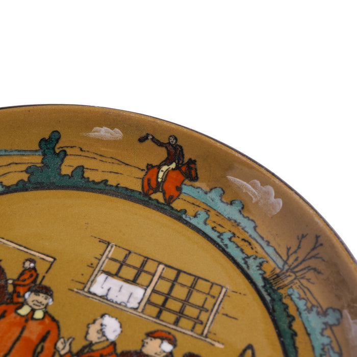 Deldare Ware "Fallowfield Hunt" circular tray by Buffalo Pottery (1908)