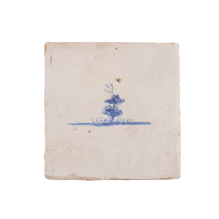 Set of 10 Delft miniature landscape tiles (1600’s)